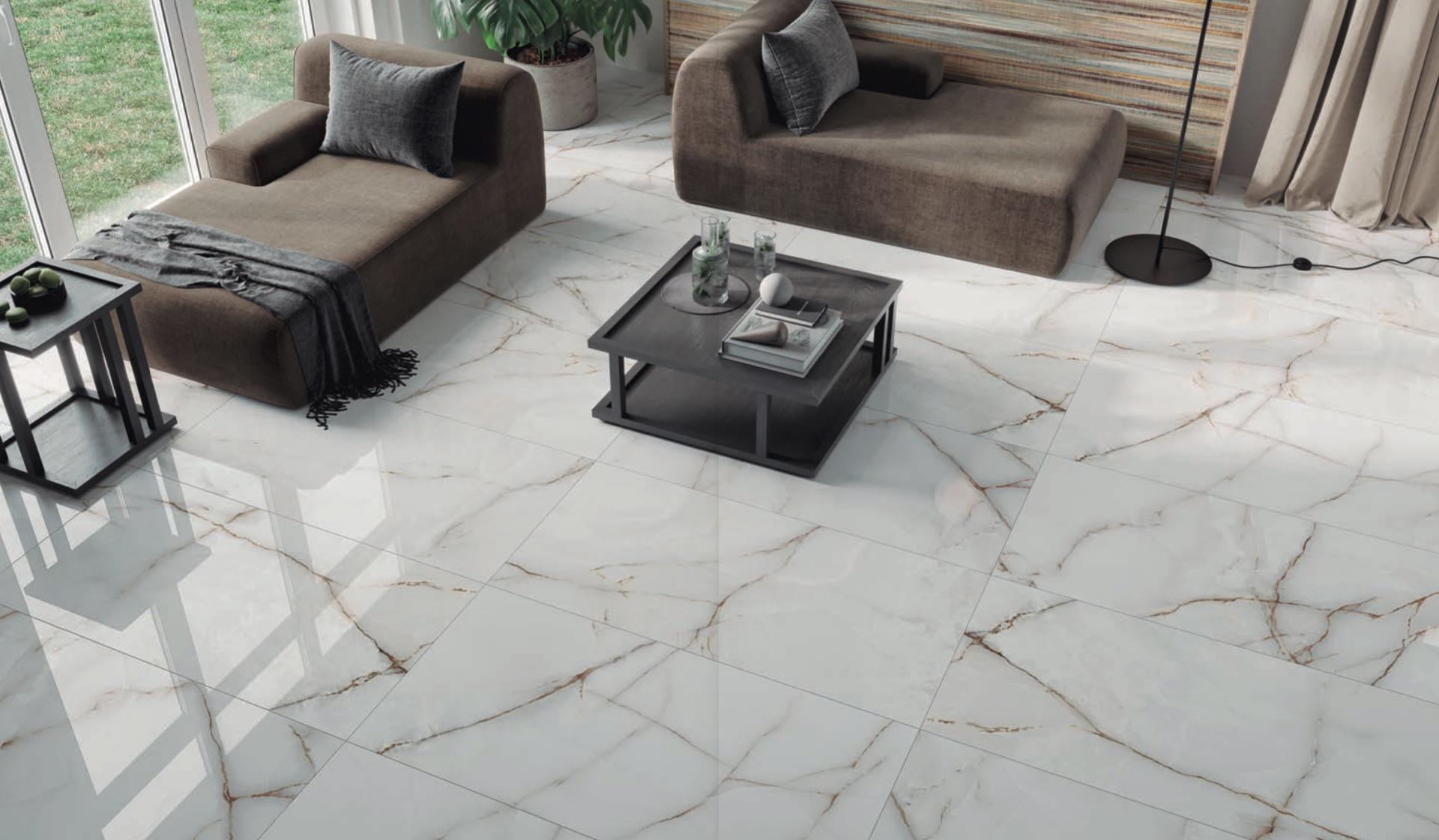 Ambiente de interiorismo con porcelánico de gran formato QualityTiles