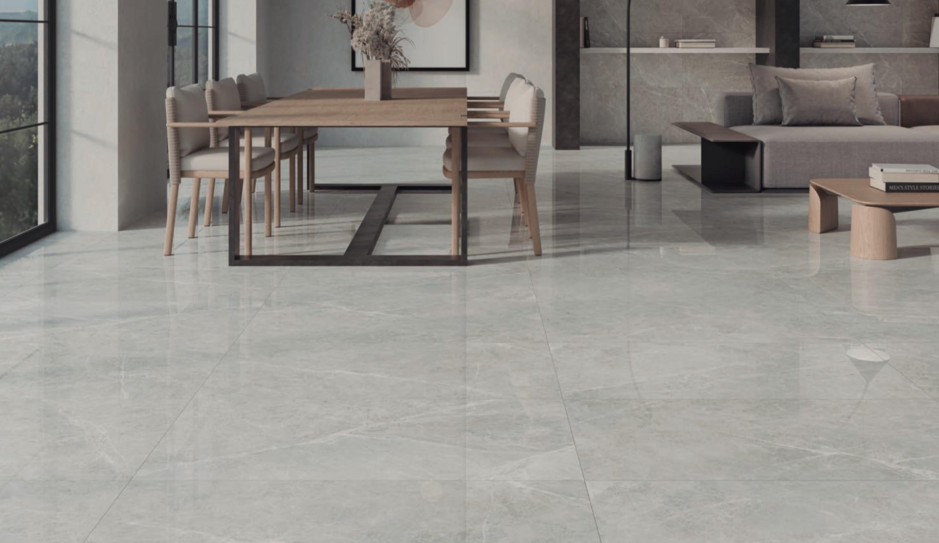 Ambiente de interiorismo con porcelánico de gran formato QualityTiles