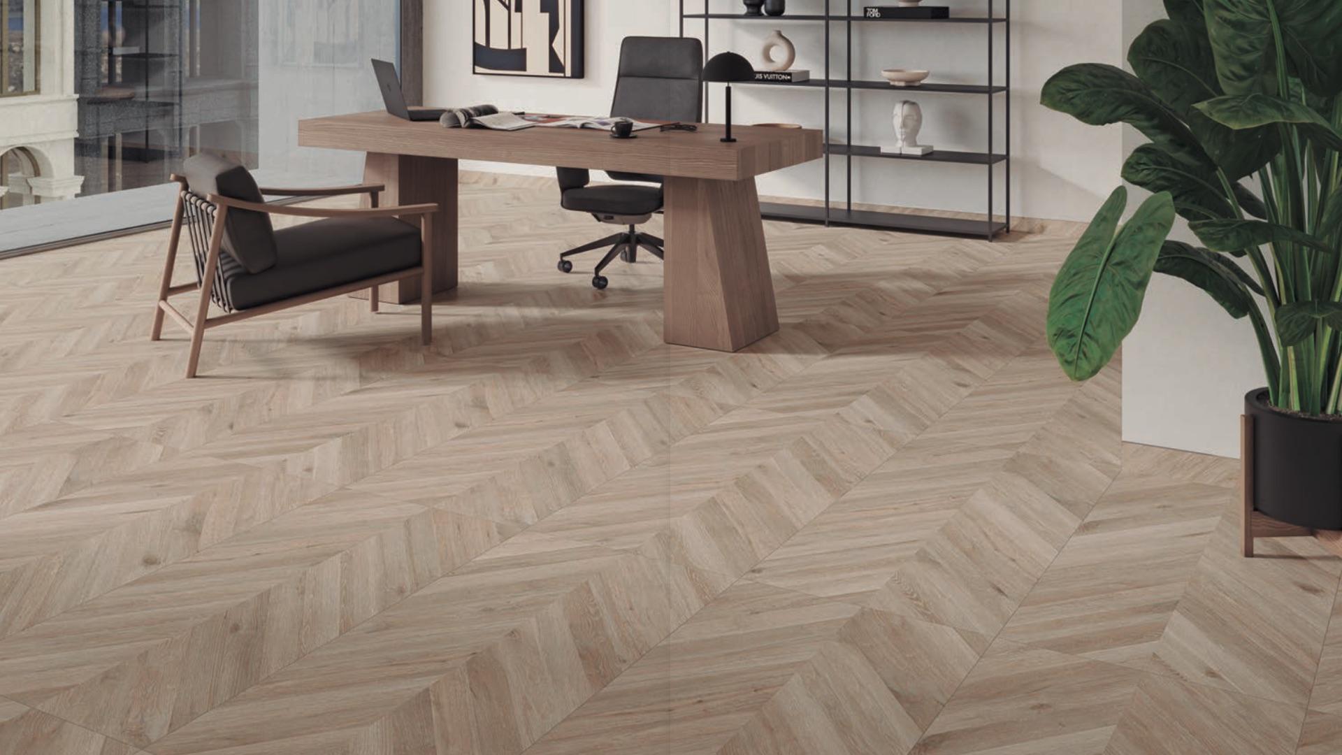 Ambiente de interiorismo con porcelánico de gran formato QualityTiles