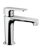 Robinetterie Fiore — Série Fiore : mitigeur à bec plat en lavabo, bec haut et bidet.