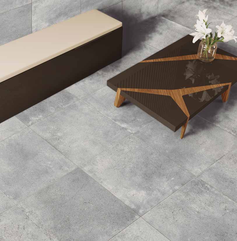 Fusion — Cemento de masa coloreada en White, Griggio, Blue y Brown.