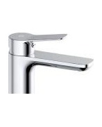 Grifería RHIO — Serie RHIO: monomando en lavabo, caño alto y bidé, multiacabado.